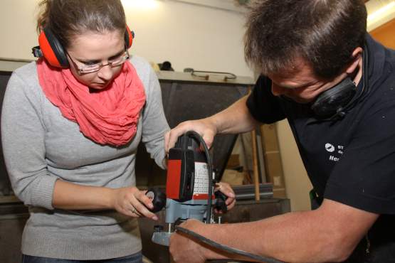 Ludden-Mitarbeiter in der Tischlerei